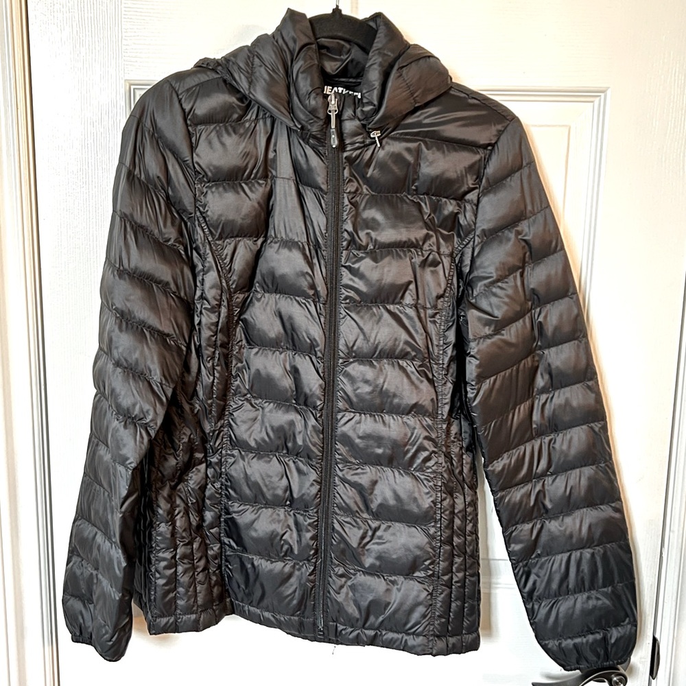 Heat Keep Black Puffer Jacket